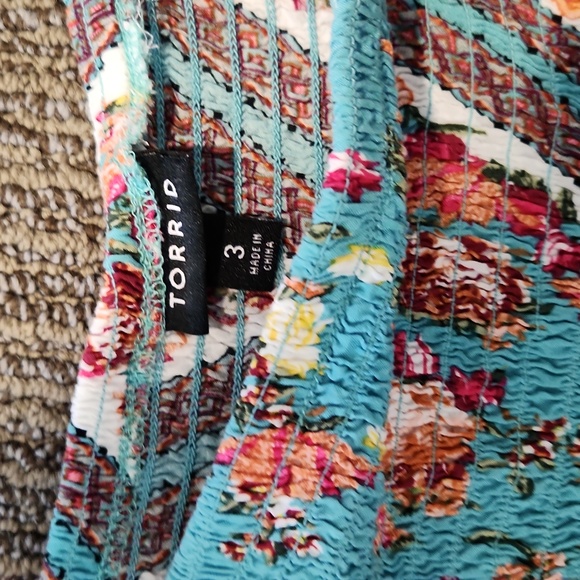 Torrid Smocked Challis Maxi Dress Size 3 - Picture 6 of 16